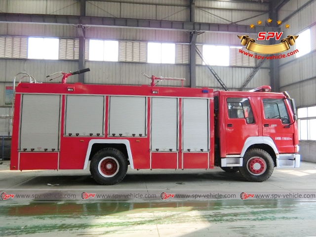 Side View of Fire Fighting Equipment-HOWO Side View of Fire Fighting Equipment-HOWO